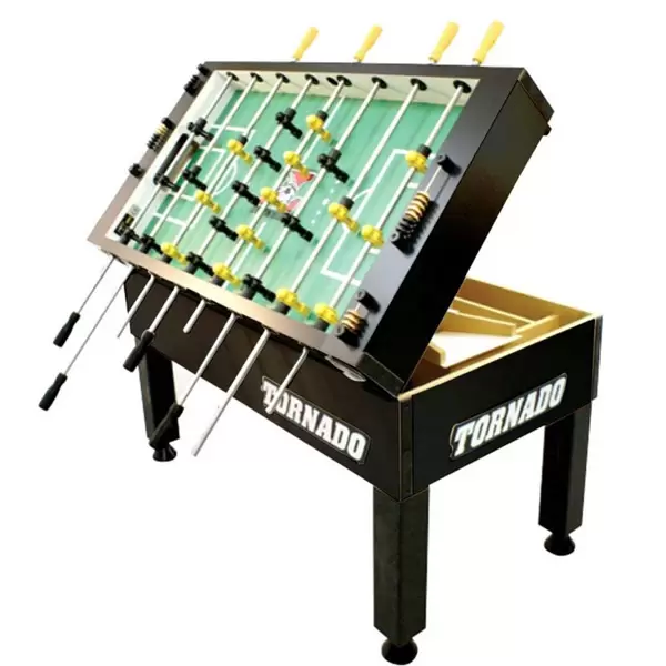 Tornado T-3000 Tournament Foosball Table in Matte Black