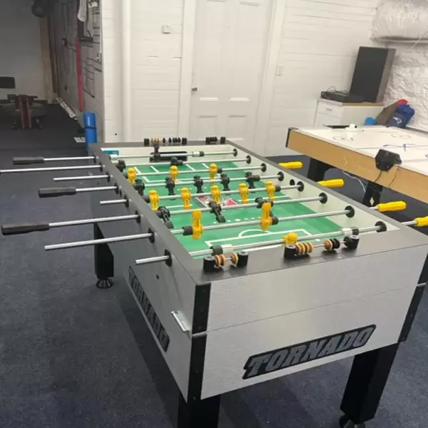Tornado T-3000 Tournament Foosball Table in Silver/Platinum