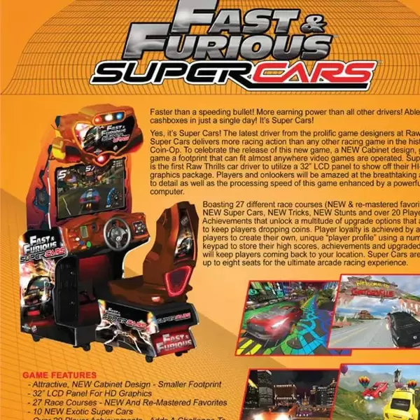 Fast & Furious Supercars Arcade Game